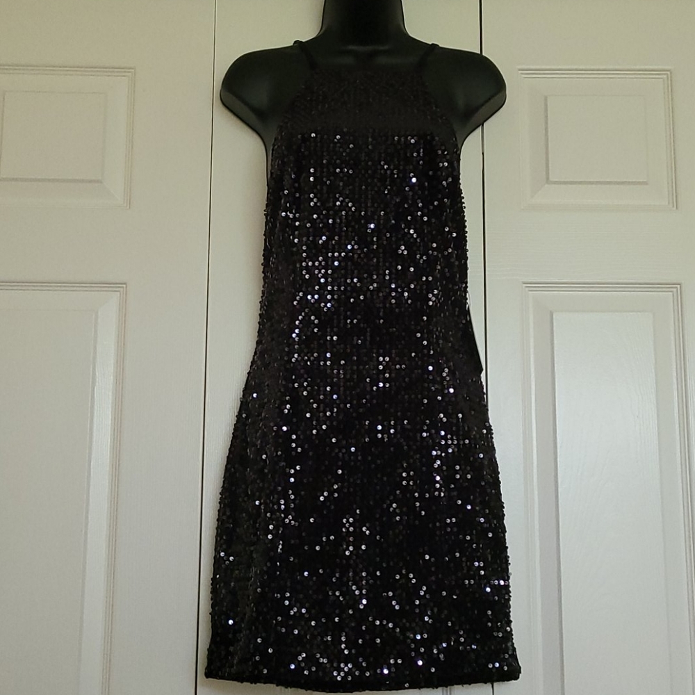 🎉💜HOST PICK💜🎉Express Black Sequin Dress S